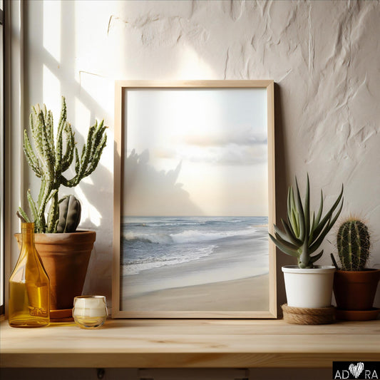 Minimal Beach Seascape Wall Art Canvas
