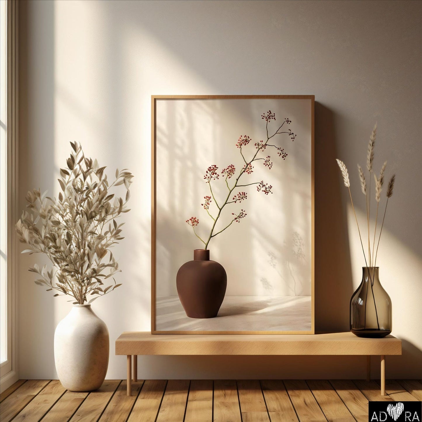 Minimal Vase Modern Boho Wall Art Canvas