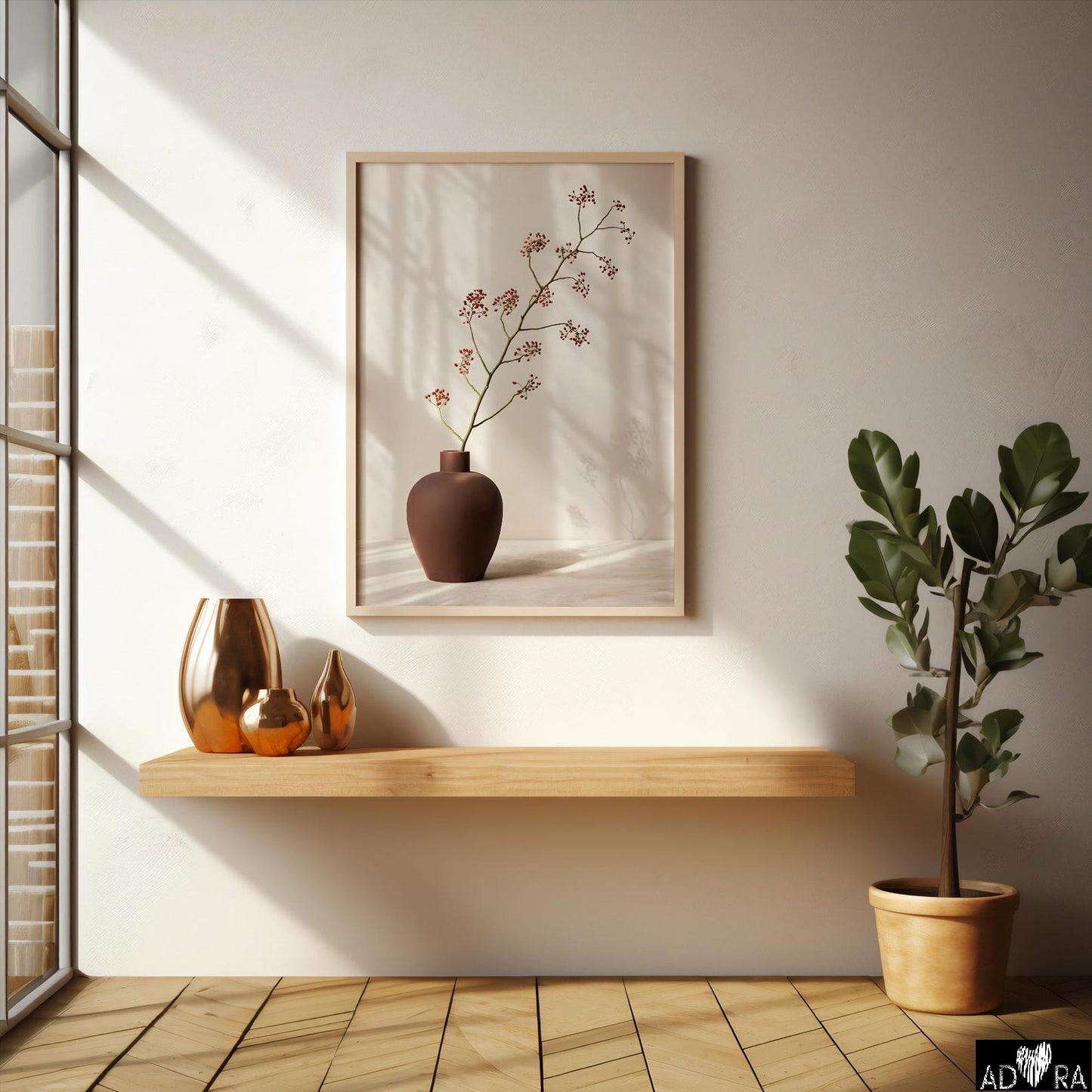 Minimal Vase Modern Boho Wall Art Canvas