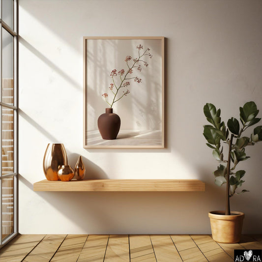 Minimal Vase Modern Boho Wall Art Canvas