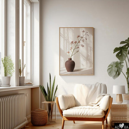 Minimal Vase Modern Boho Wall Art Canvas