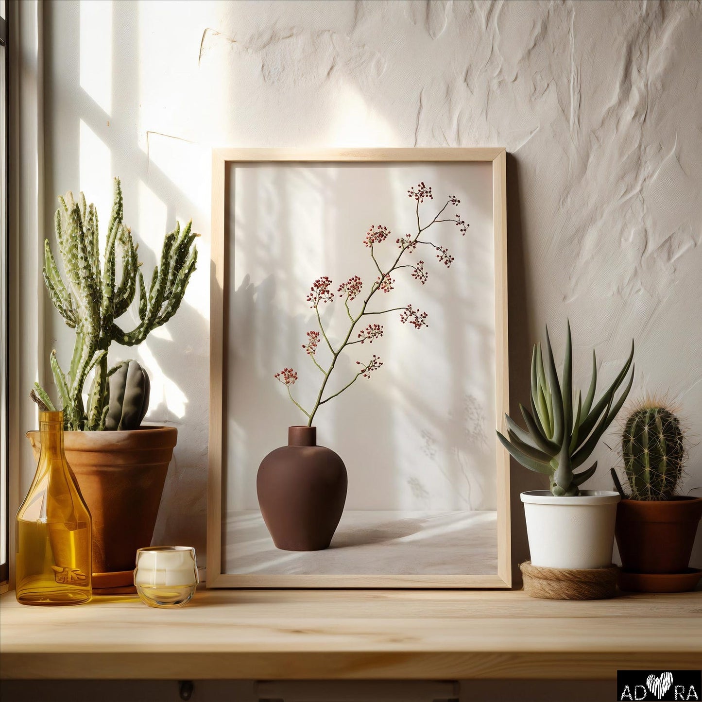 Minimal Vase Modern Boho Wall Art Canvas