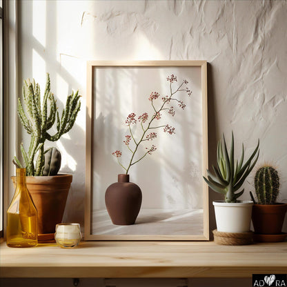 Minimal Vase Modern Boho Wall Art Canvas