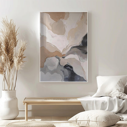 Minimalist Beige Textured Neutral Abstract Wall Art Canvas