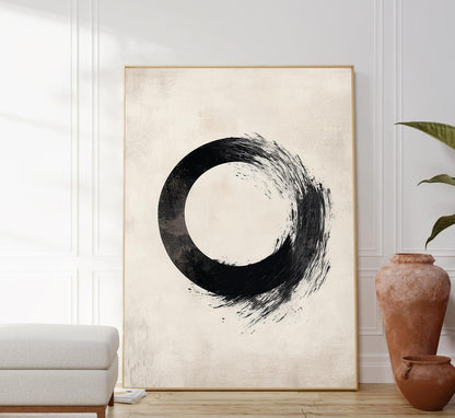 Minimalist  Negative Space Design Wabi Sabi Wall Art Canvas