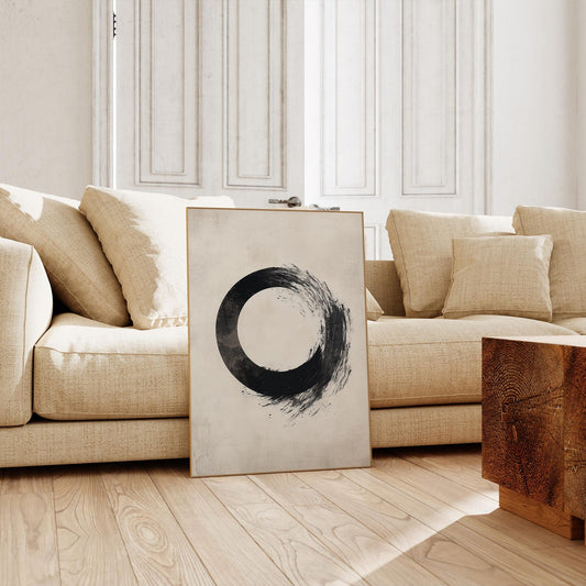 Minimalist Negative Space Design Wabi Sabi Wall Art Canvas