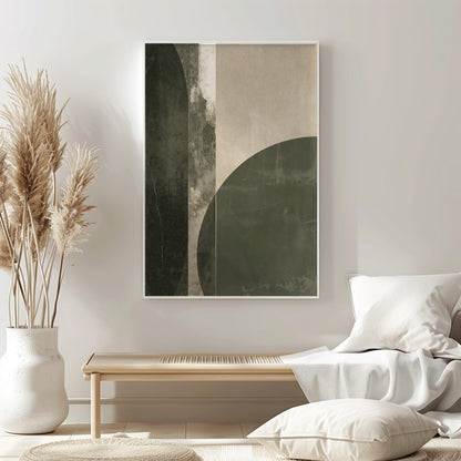 Minimalist Neutral Geometric Abstract Wall Art Canvas