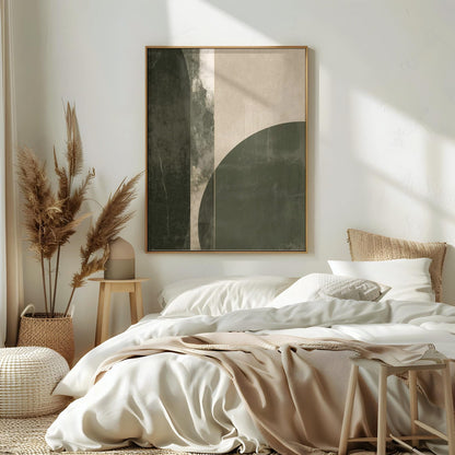 Minimalist Neutral Geometric Abstract Wall Art Canvas
