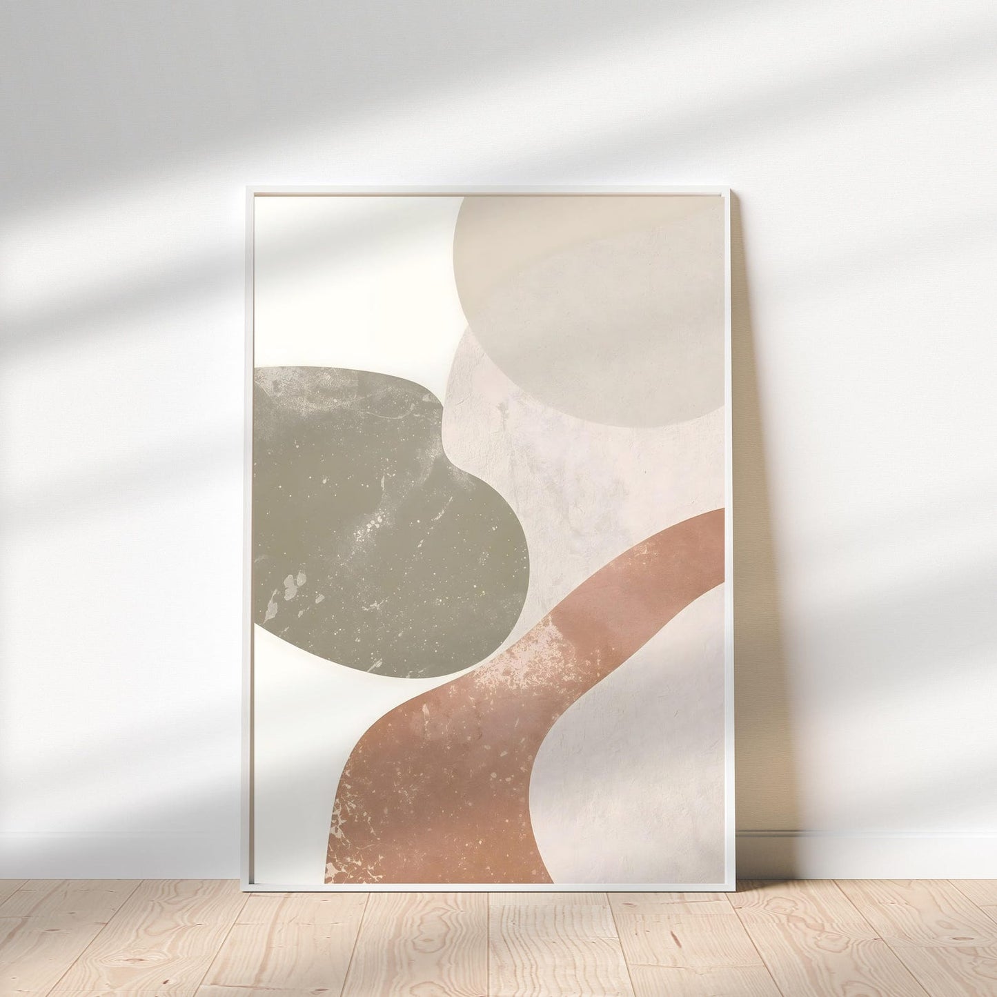 Minimalist Neutral Tones Boho Abstract Wall Art