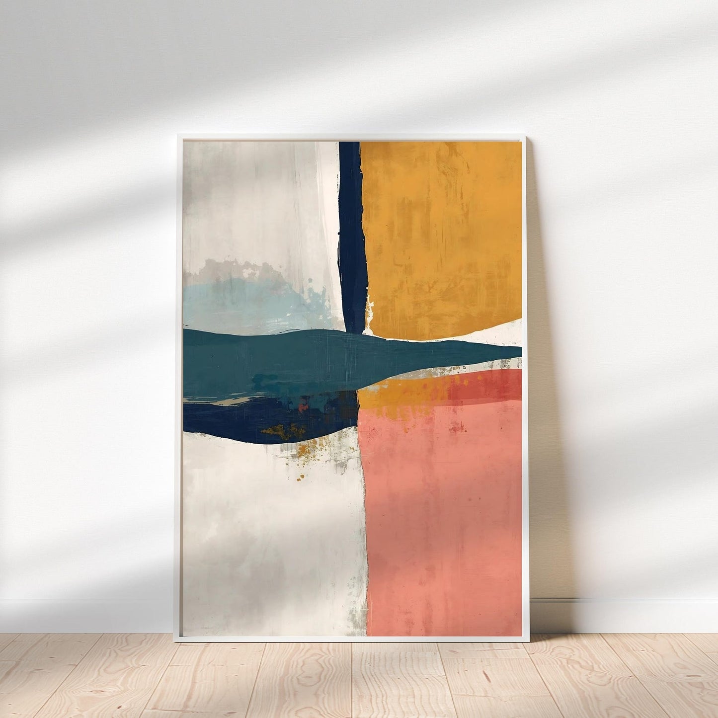 Modern Abstract Color Block Wall Art Canvas