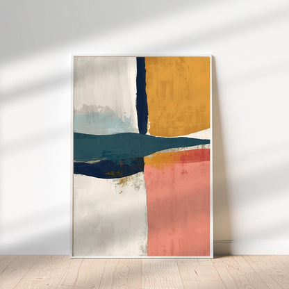 Modern Abstract Color Block Wall Art Canvas