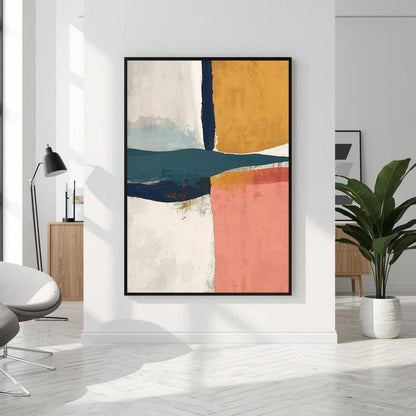 Modern Abstract Color Block Wall Art Canvas