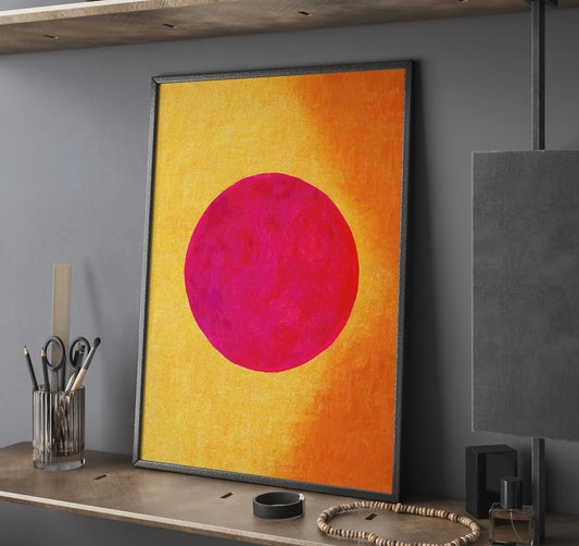 Modern Circle Oil Paint Style Wall Art Canvas