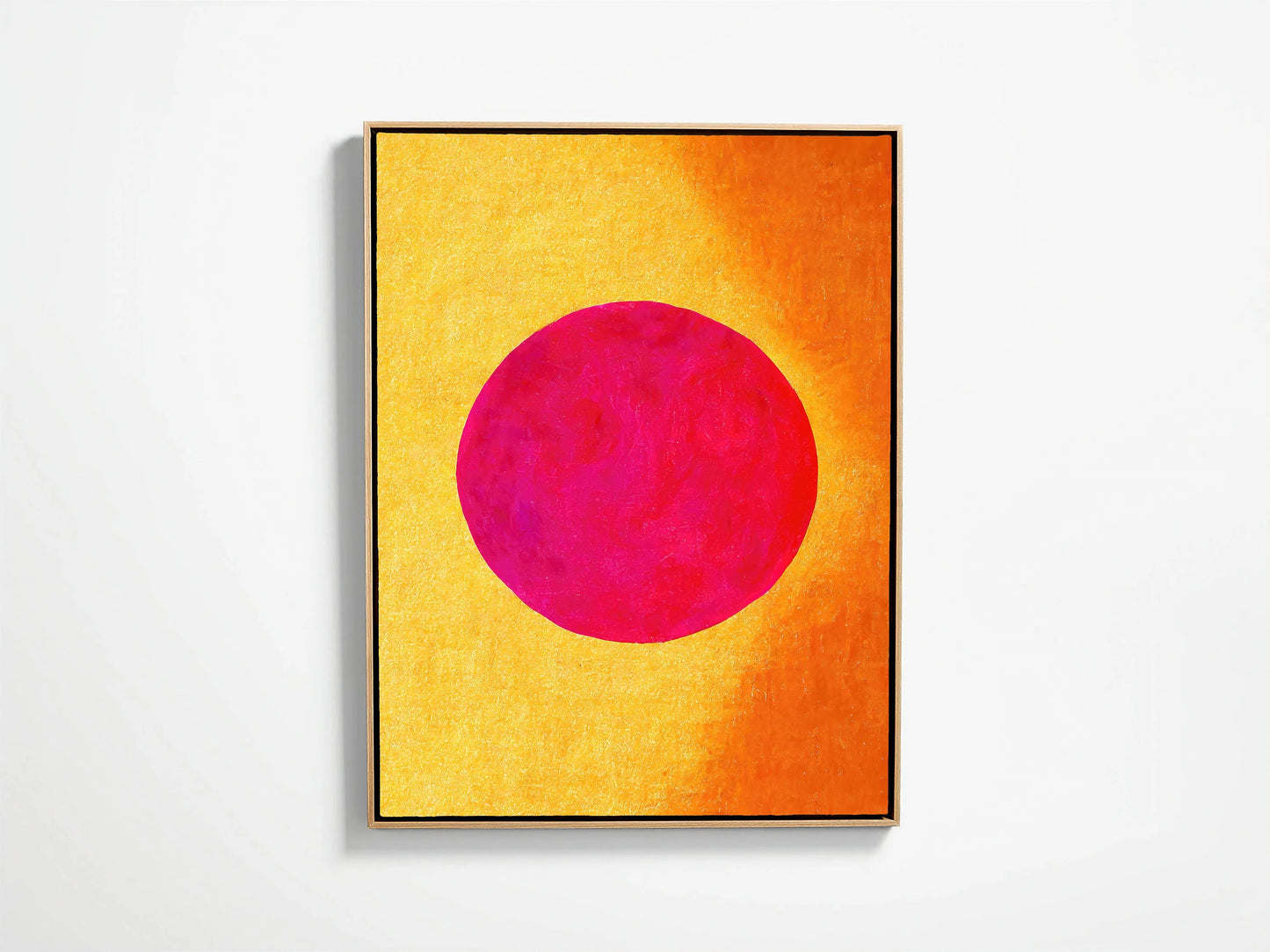 Modern Circle Oil Paint Style Wall Art Canvas
