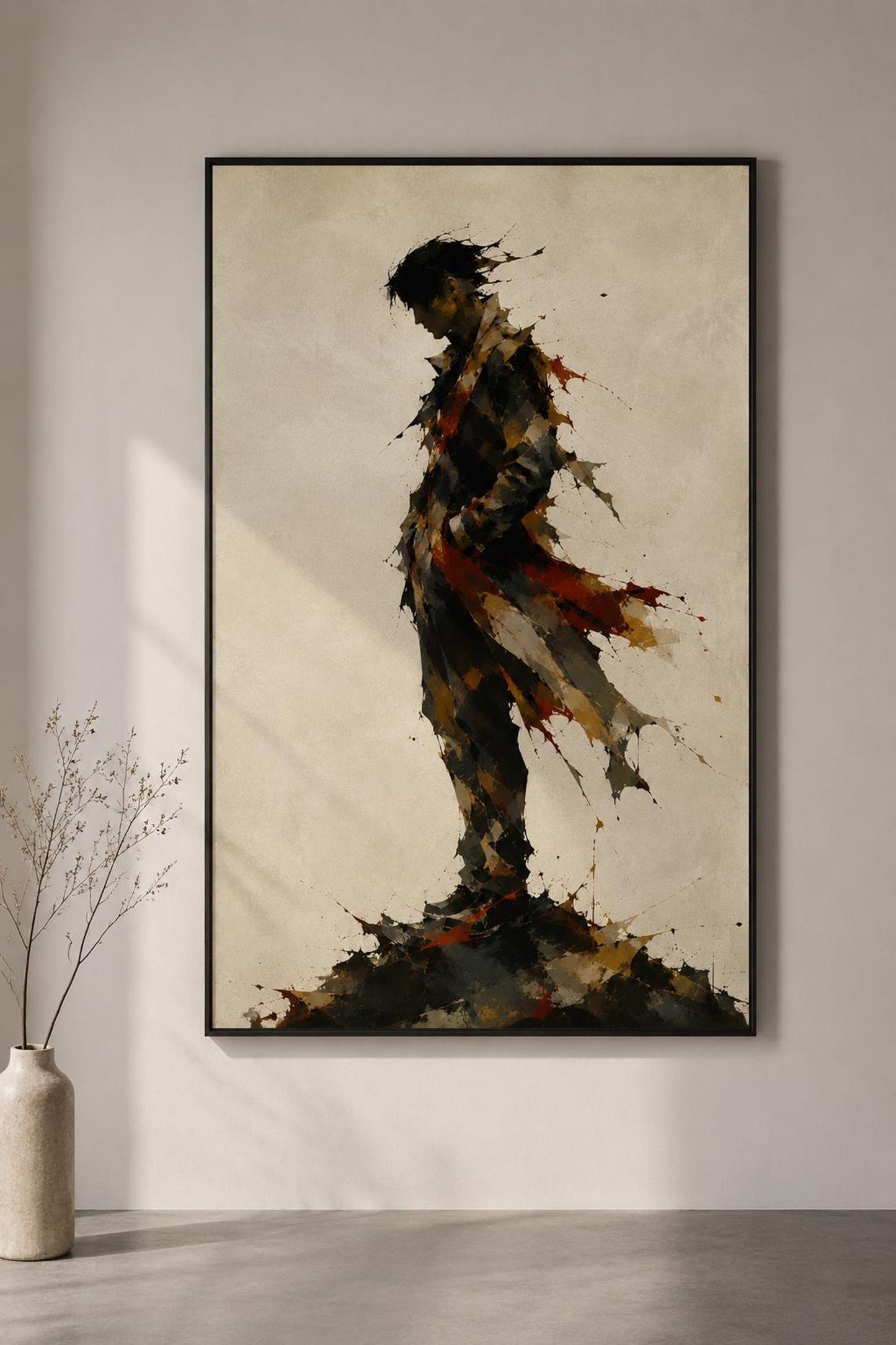 Moody Abstract Gentleman Wall Art Canvas