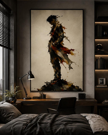 Moody Abstract Gentleman Wall Art Canvas