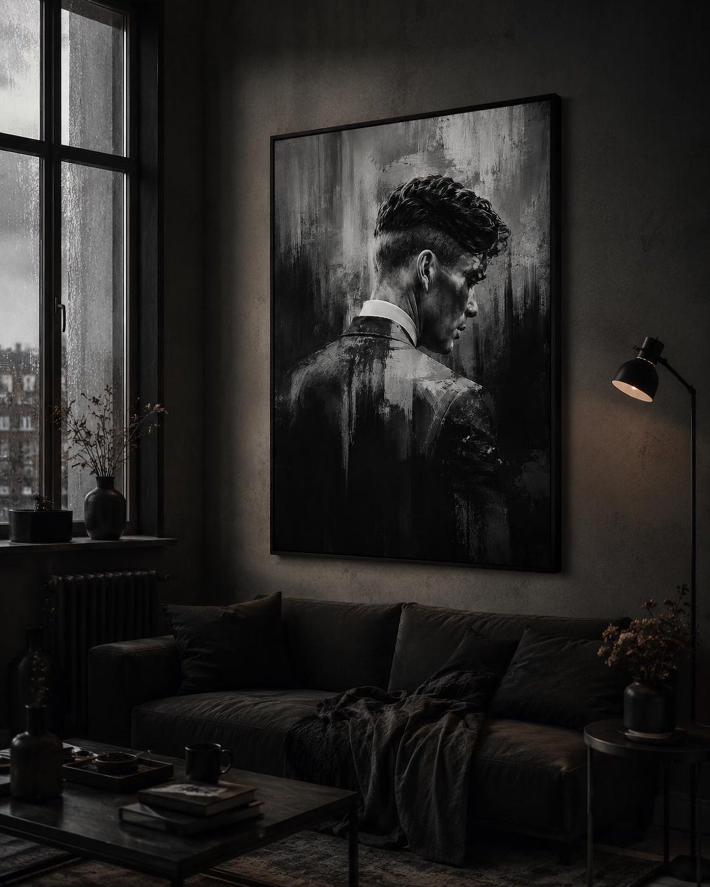 Moody Abstract Peaky Blinders Wall Art Canvas