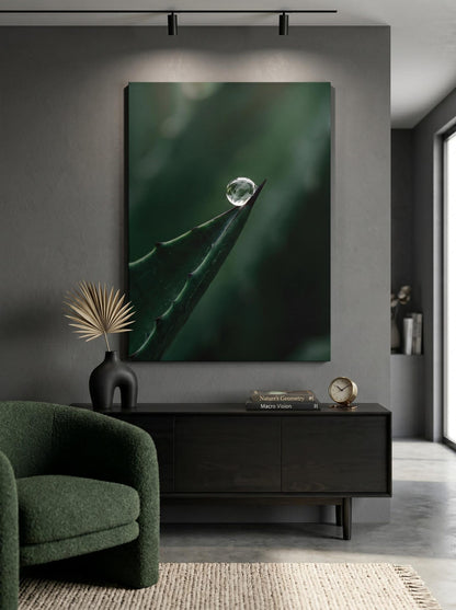 Moody Macro Nature Agave Leaf Botanical Wall Art Canvas