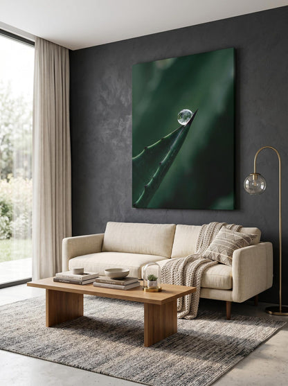 Moody Macro Nature Agave Leaf Botanical Wall Art Canvas