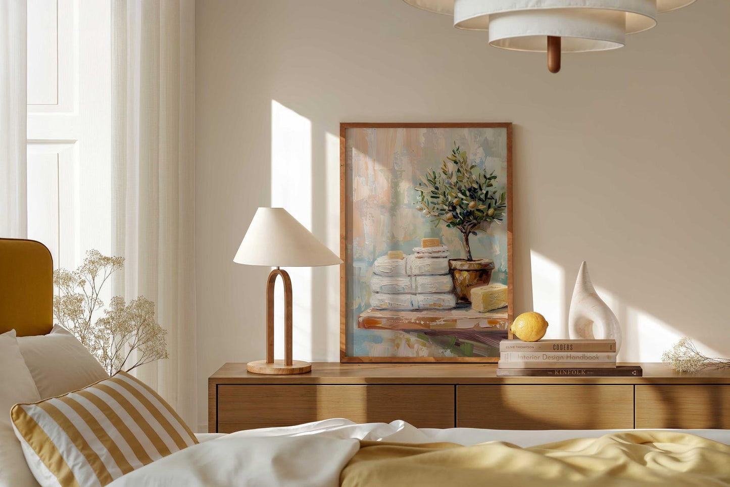 Olive Tree Spa Bathroom Wall Art Canvas