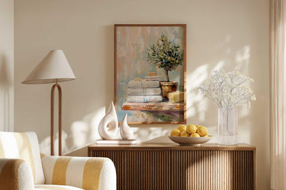 Olive Tree Spa Bathroom Wall Art Canvas