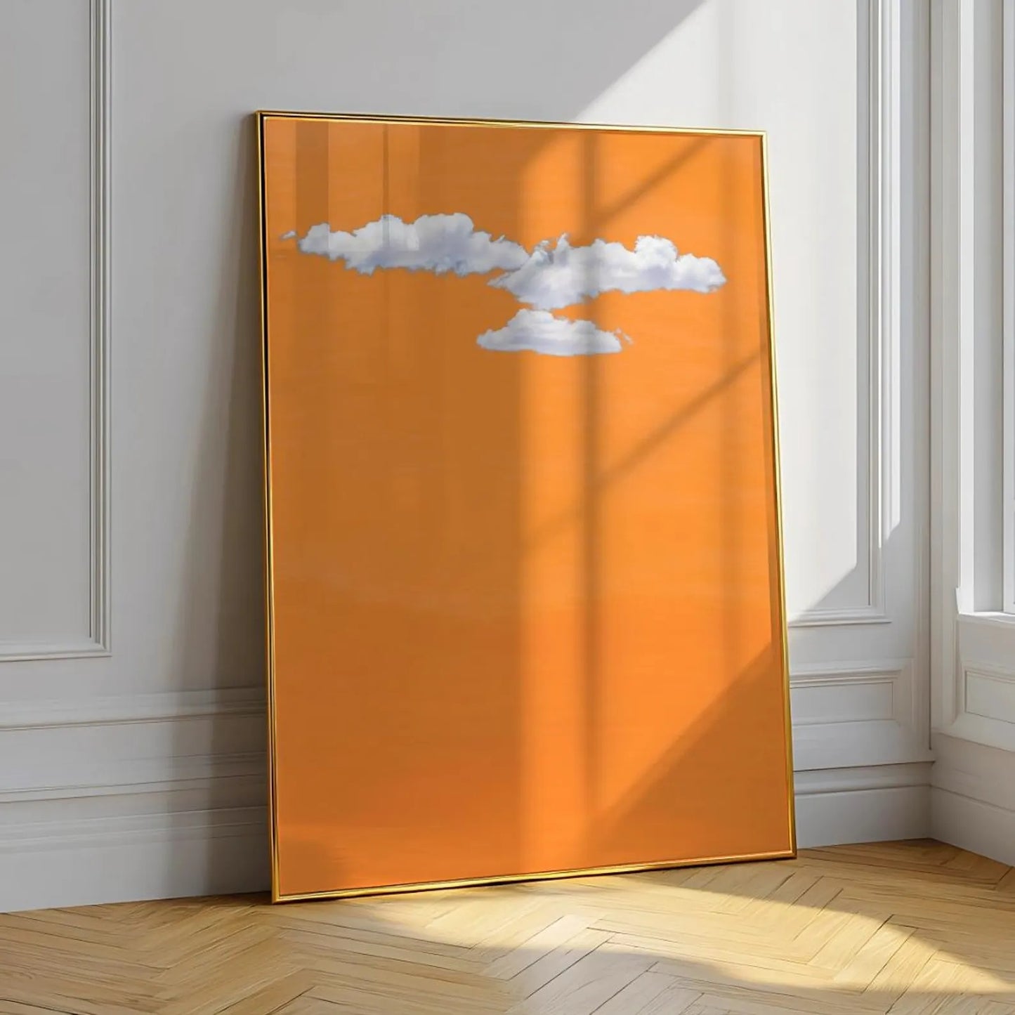 Orange & Indigo Cloud Wall Art Canvas