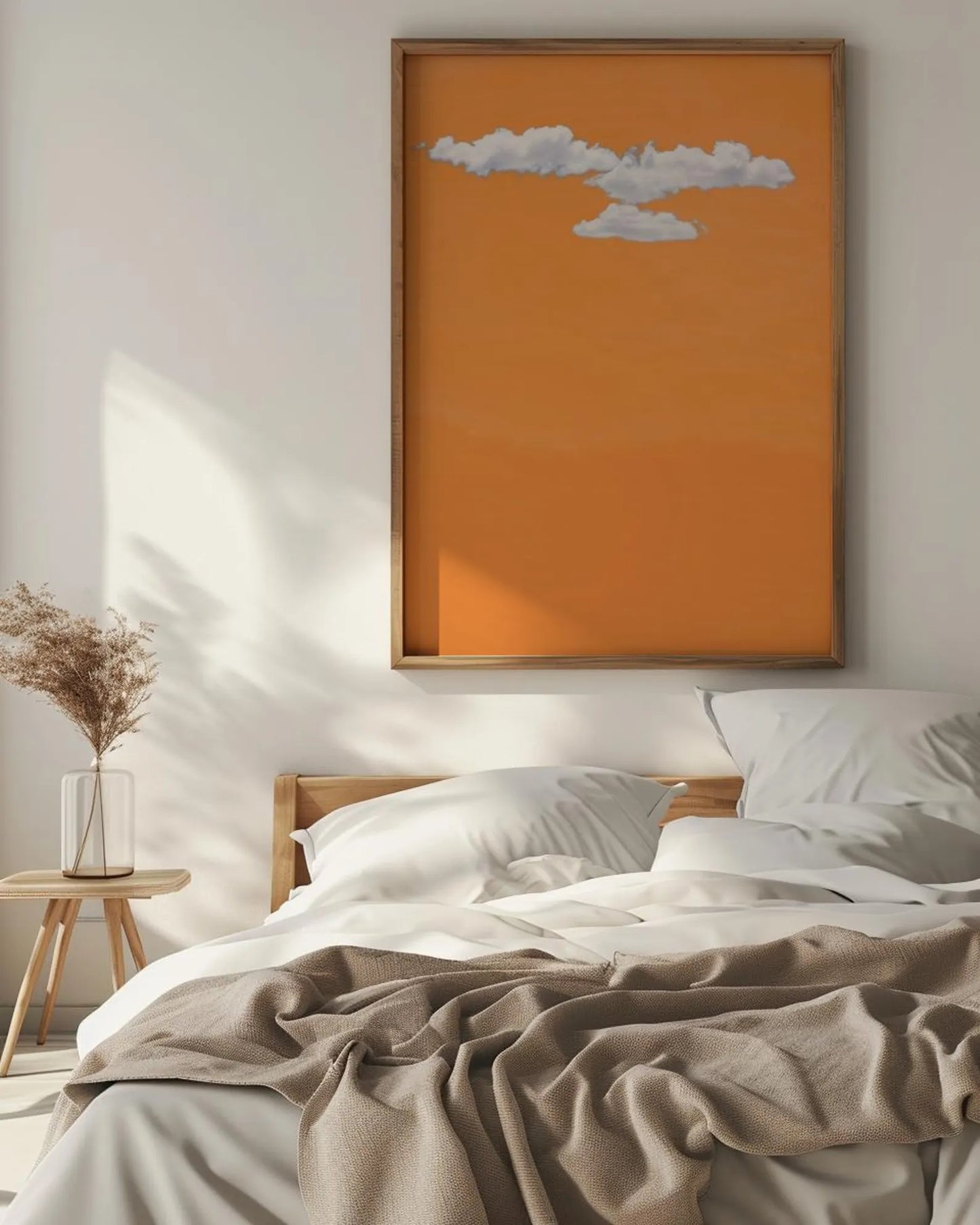 Orange & Indigo Cloud Wall Art Canvas
