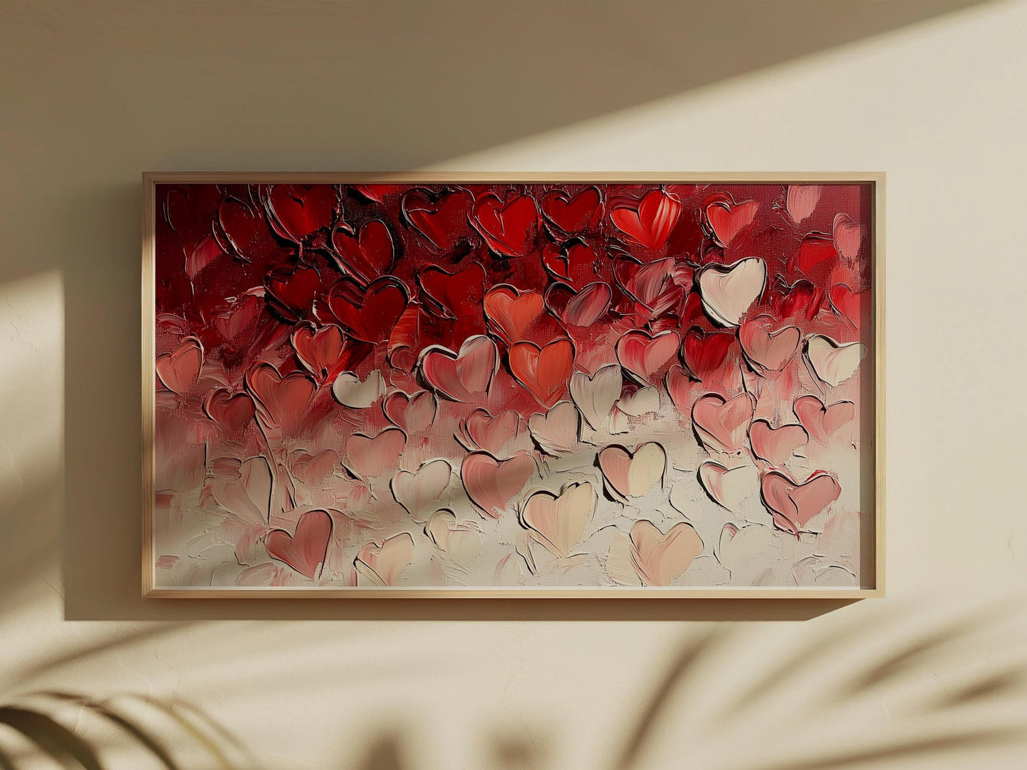 Romantic Heart TV Wall Art Canvas