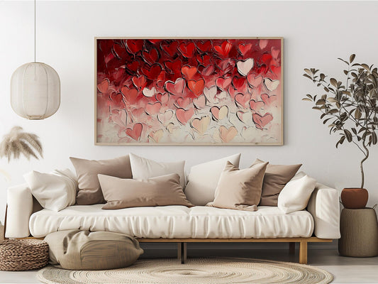 Romantic Heart TV Wall Art Canvas