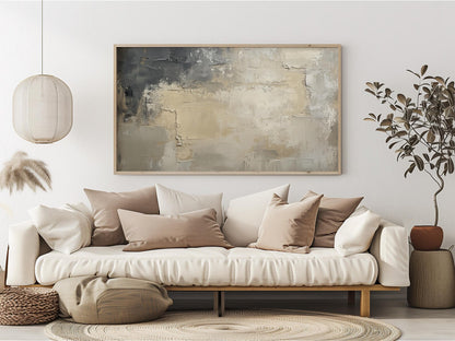 Rustic Impasto Abstract Minimalist Wall Art Canvas