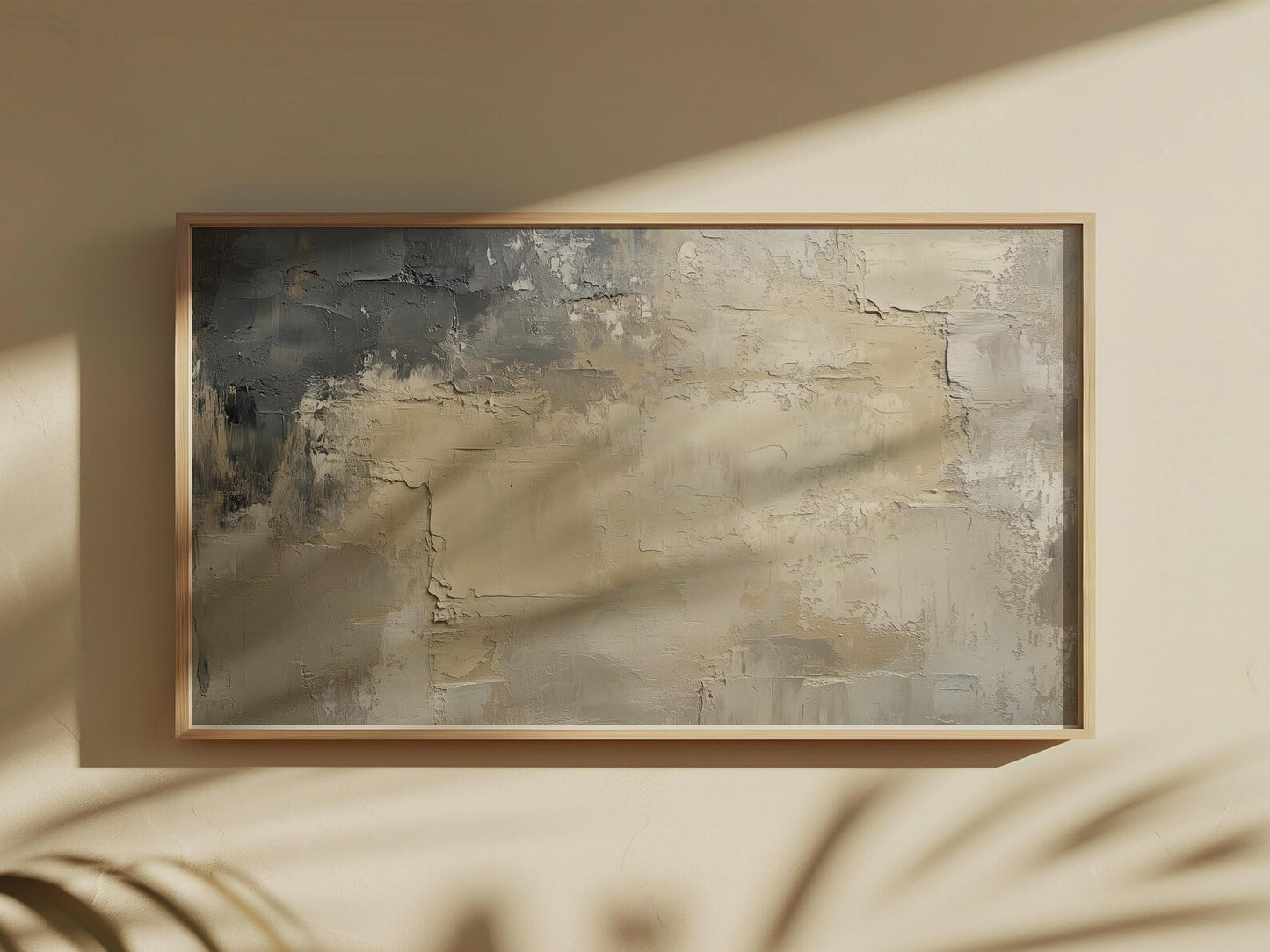 Rustic Impasto Abstract Minimalist Wall Art Canvas