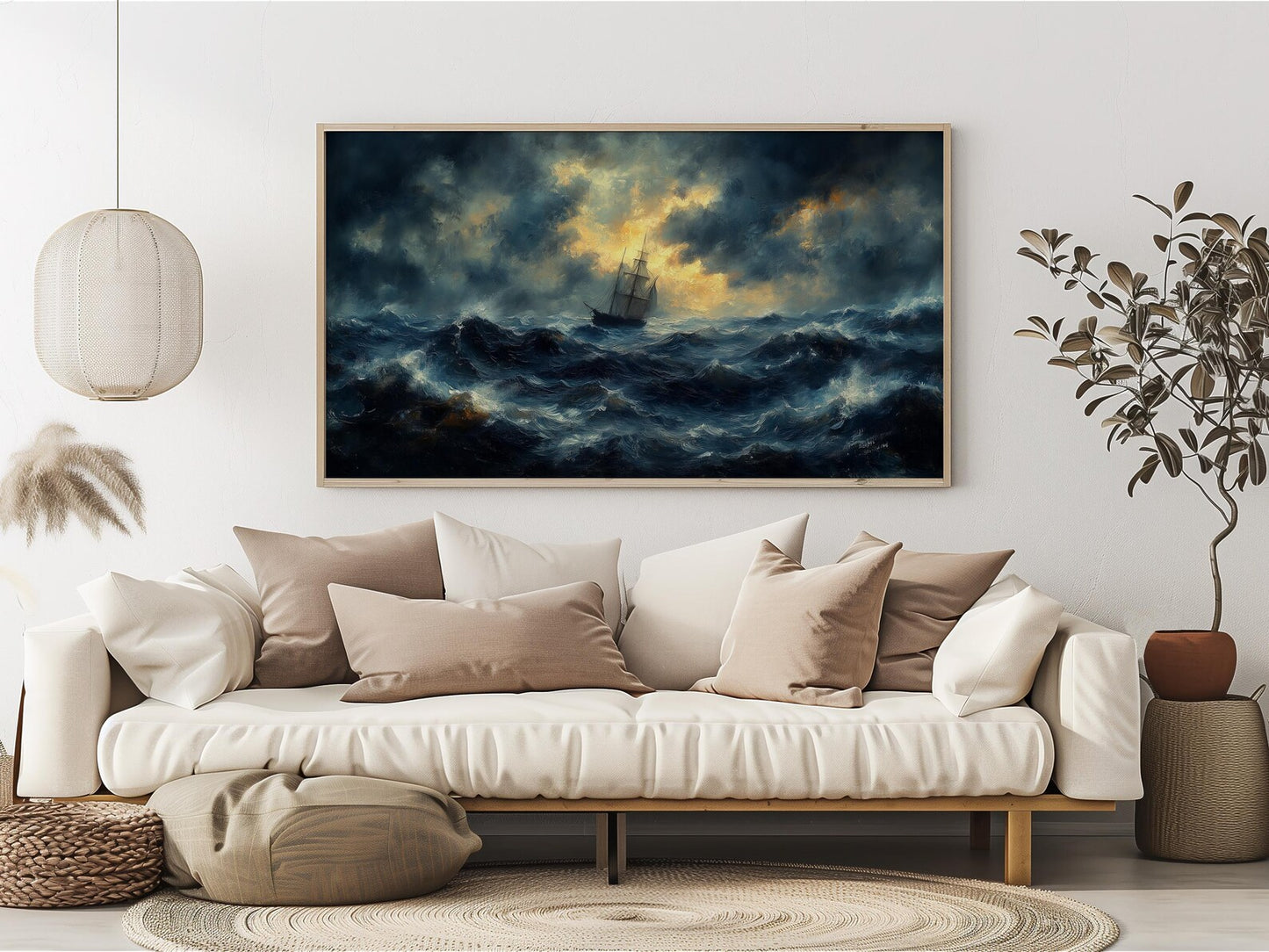 Stormy Seascape Wall Art Canvas