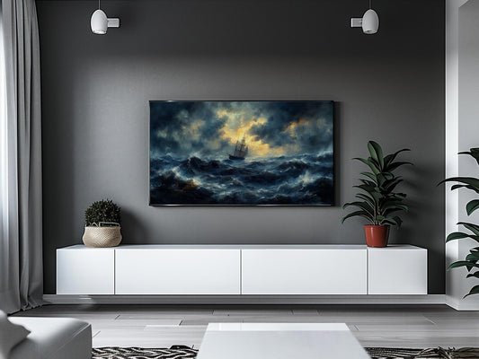 Stormy Seascape Wall Art Canvas