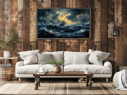 Stormy Seascape Wall Art Canvas