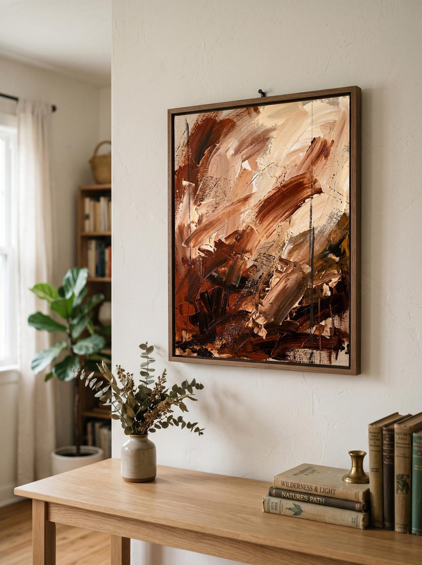 Textured Abstract Impasto Oil Painting Style Wall Art Canvas