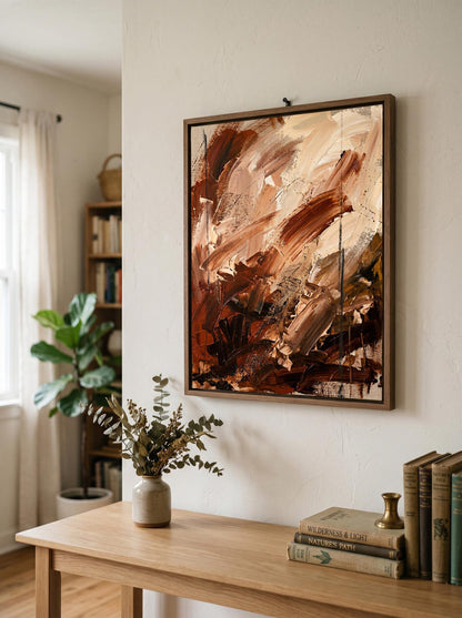 Textured Abstract Impasto Oil Painting Style Wall Art Canvas