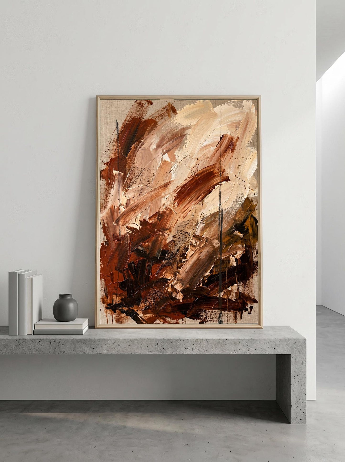 Textured Abstract Impasto Oil Painting Style Wall Art Canvas