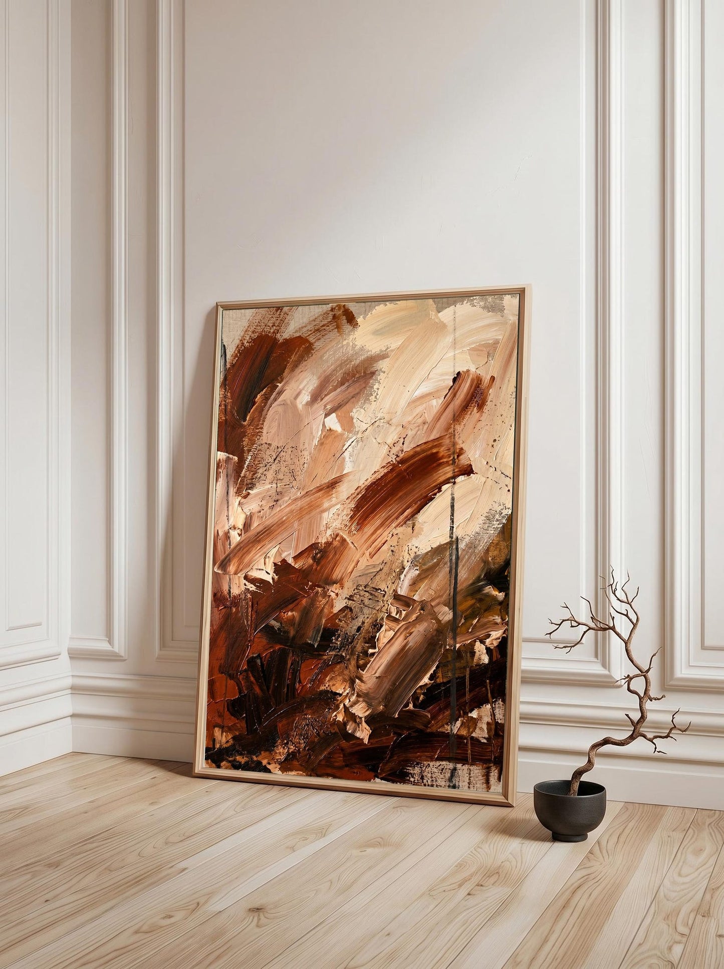 Textured Abstract Impasto Oil Painting Style Wall Art Canvas