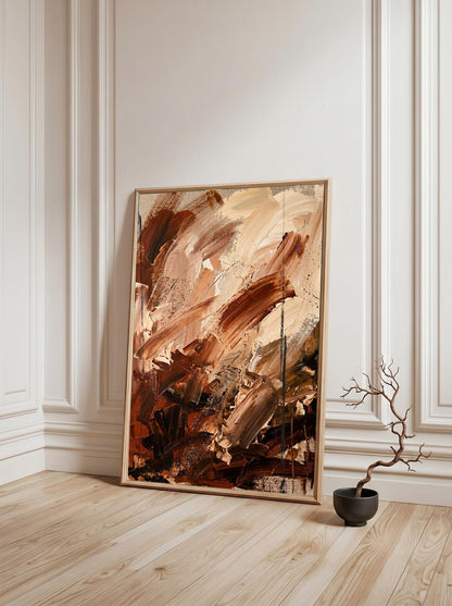 Textured Abstract Impasto Oil Painting Style Wall Art Canvas