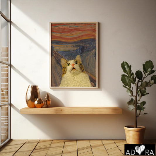 The Meow Cat Wall Art Canvas