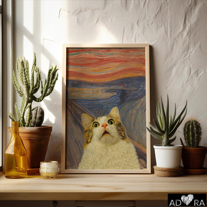 The Meow Cat Wall Art Canvas