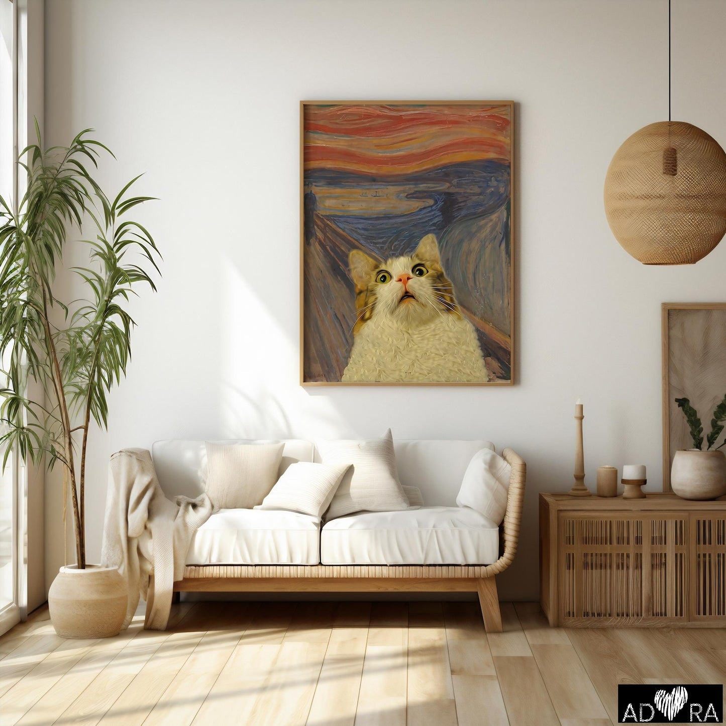 The Meow Cat Wall Art Canvas