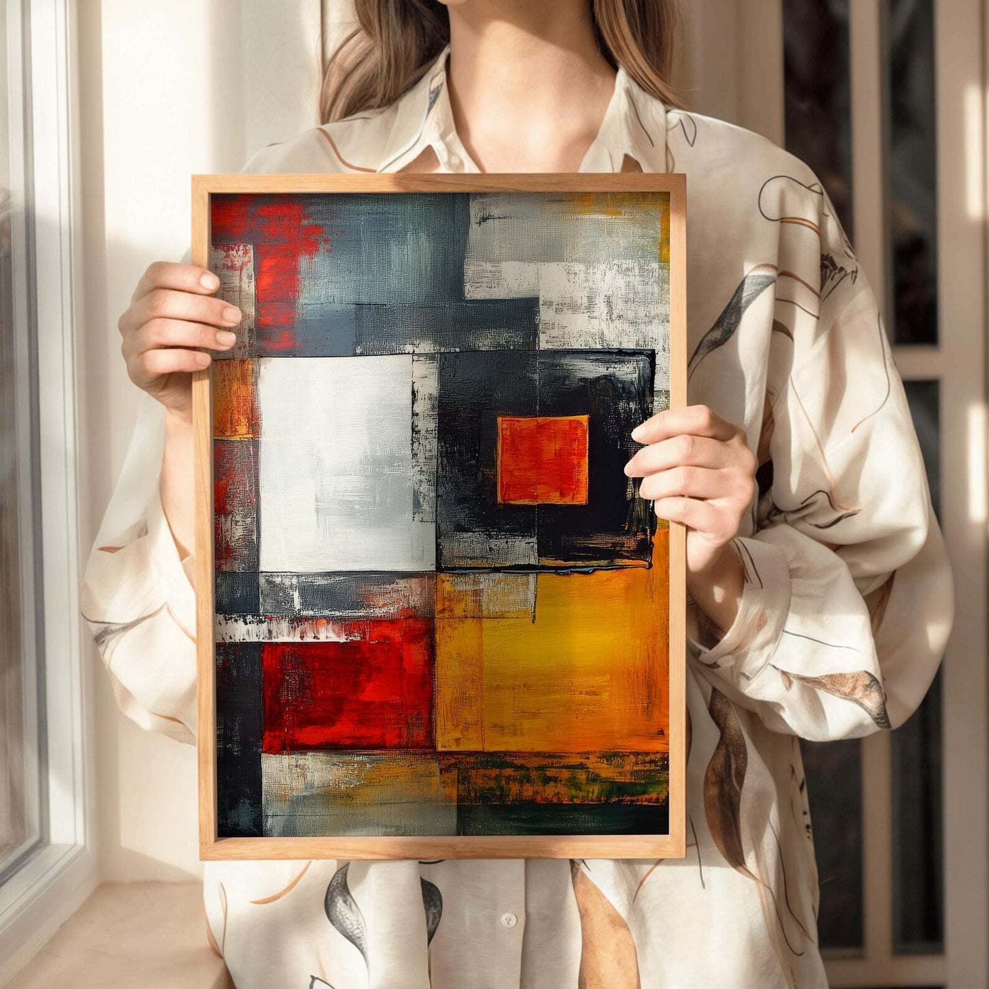 Trendy Geometric Abstract Wall Art Canvas