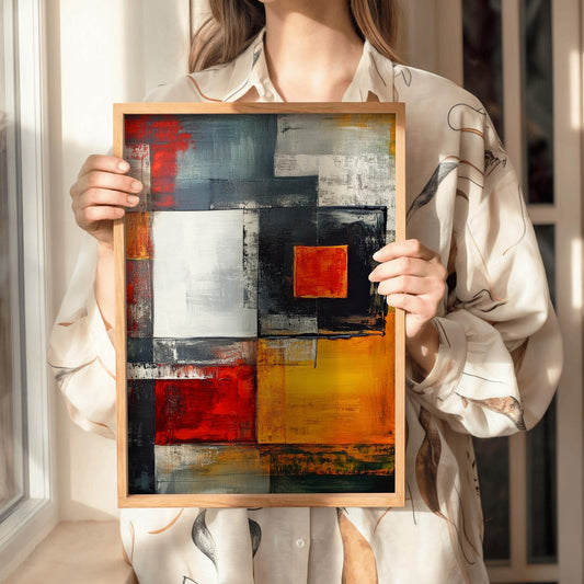 Trendy Geometric Abstract Wall Art Canvas