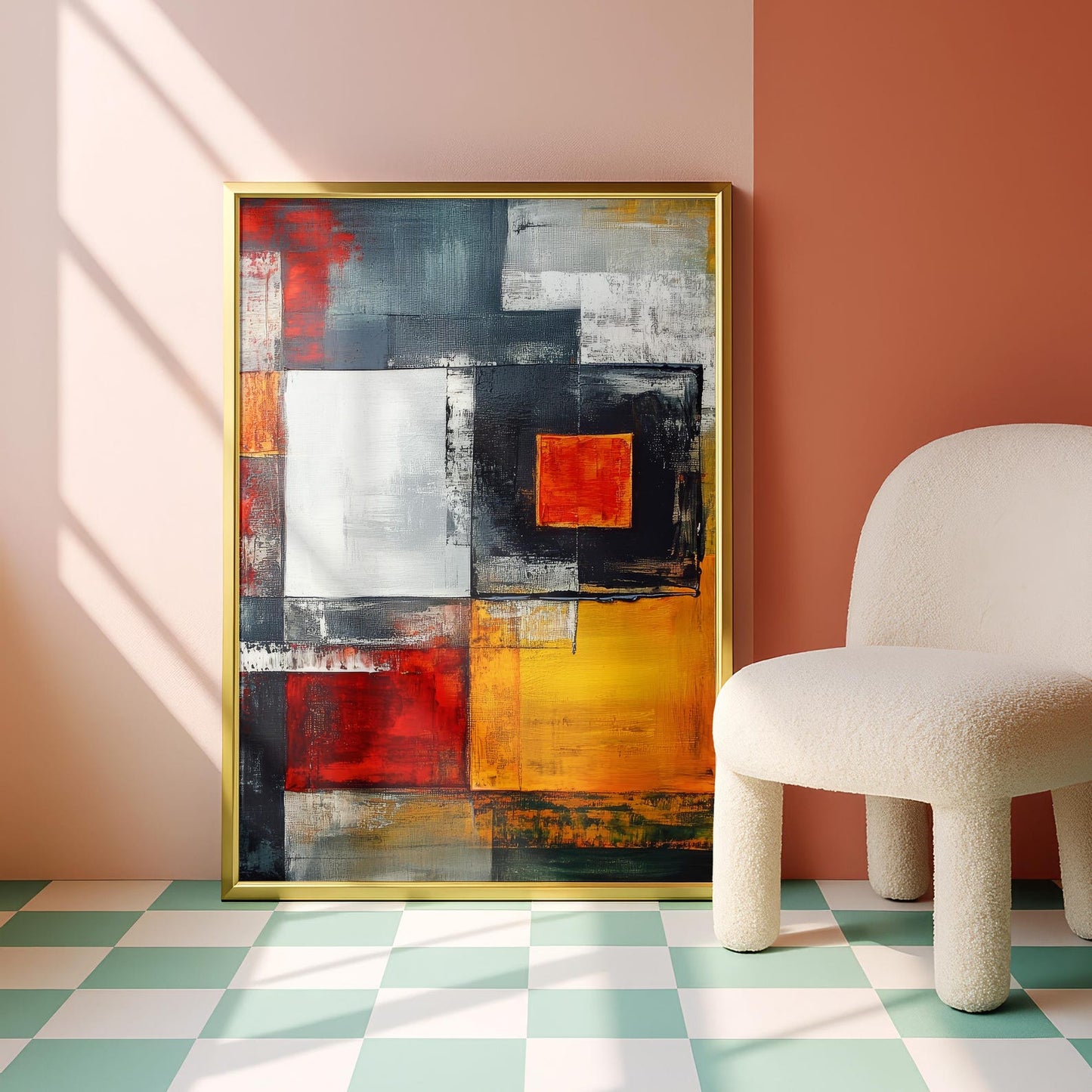Trendy Geometric Abstract Wall Art Canvas
