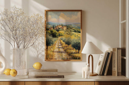Tuscan Olive Grove talian Countryside Wall Art Canvas