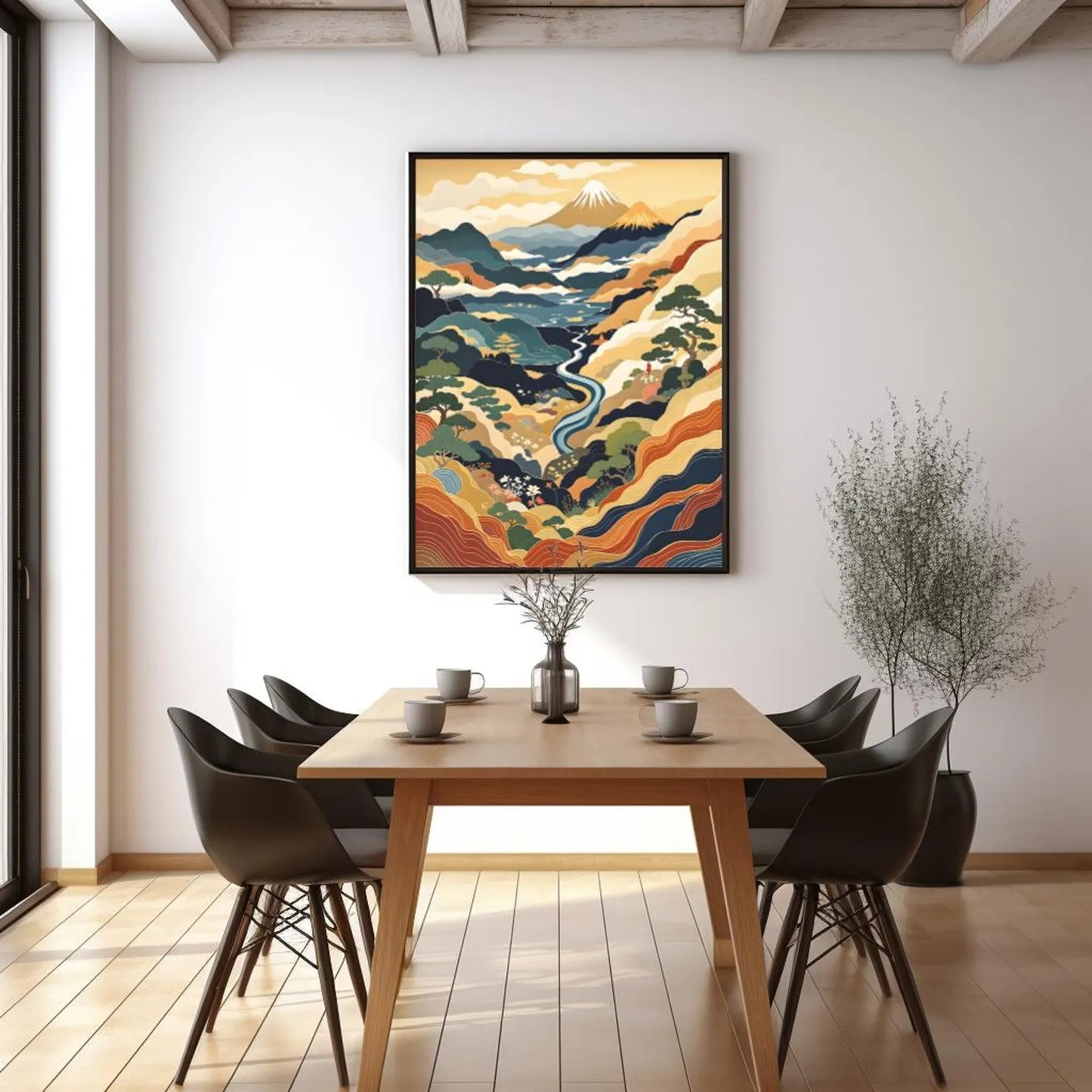Ukiyo-e Art Japanese Abstract Wall Art Canvas