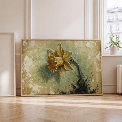 Vintage Daffodil Wall Art Canvas