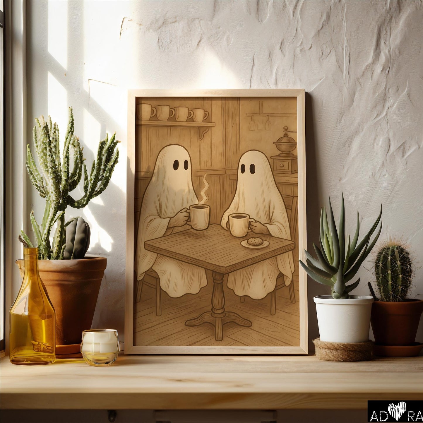Vintage Ghost Coffee Wall Art Canvas