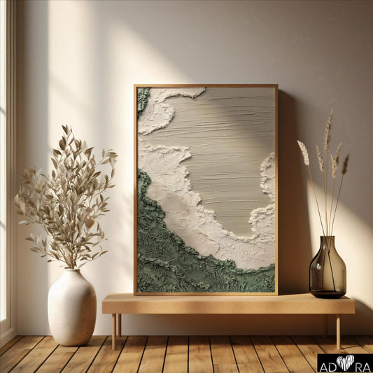 Wabi Sabi Ocean Pastel Abstract Texture Wall Art Canvas